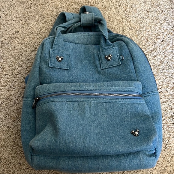 Disney Bags Disney Mickey Mouse Icon Flair Denim Blue Pin Backpack Poshmark